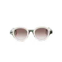 theo eyewear lunettes de soleil futurisme à monture ronde - vert