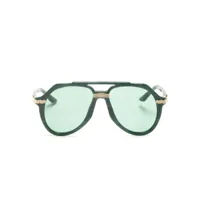 casablanca lunettes de soleil rajio à monture pilote - vert