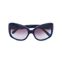 chanel pre-owned lunettes de soleil à monture carrée (années 2000) - bleu