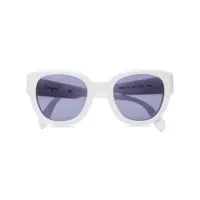 chanel pre-owned lunettes de soleil à monture en d (années 2000) - blanc