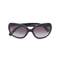 chanel pre-owned 1990-2000s cc cat-eye sunglasses - noir