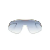 carrera lunettes de soleil flaglab 16 à monture oversize - blanc