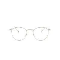 giorgio armani x yuichi toyama lunettes de vue à monture ronde - argent