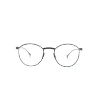 giorgio armani lunettes de vue à monture panto - bleu