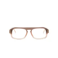 marni eyewear lunettes de vue rectangulaires burullus - marron