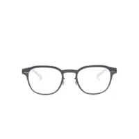 mykita lunettes de vue idris à monture ronde - gris