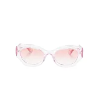 gucci lunettes de vue à monture ovale - rose