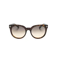 tom ford eyewear moira cat-eye sunglasses - marron