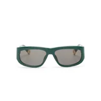 jacquemus lunettes de soleil rectangulaires pilota - vert