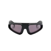 rick owens lunettes de soleil à monture couvrante - noir
