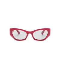 moschino eyewear zip-detail cat-eye-fram sunglasses - rouge