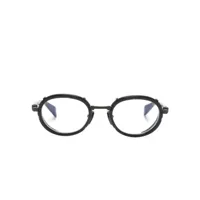 balmain eyewear lunettes de vue chevalier à monture ovale - noir