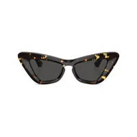 burberry eyewear lunettes de soleil à monture papillon - marron