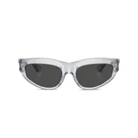burberry eyewear lunettes de soleil à monture papillon transparente - gris