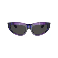 burberry eyewear lunettes de soleil à monture papillon - violet