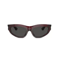burberry eyewear lunettes de soleil à monture papillon - rouge