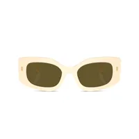 tory burch lunettes de soleil à monture rectangulaire - tons neutres