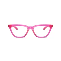 versace eyewear lunettes de vue à monture papillon greca - rose