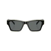 tory burch lunettes de soleil rectangulaires - noir