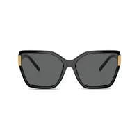 tory burch lunettes de soleil w à monture oversize - noir