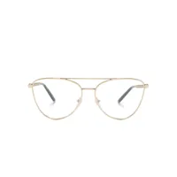 versace eyewear lunettes de vue à monture papillon greca - or