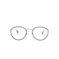 moncler eyewear lunettes de vue rondes à plaque logo - noir