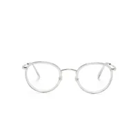 moncler eyewear lunettes de vue à monture ronde - tons neutres