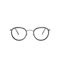 moncler eyewear lunettes de vue à monture ronde - marron
