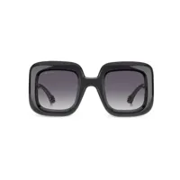 etro paisley-print oversize-frame sunglasses - gris