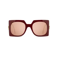 etro pegaso-plaque oversize-frame sunglasses - rouge