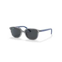 ray-ban rj9093s lunettes de soleil enfant - carrée bleu cristal