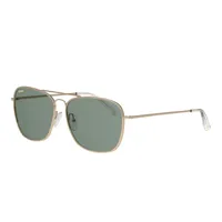 unofficial unsm0017 lunettes de soleil homme - rectangle doré vert - possibilité de verres correcteurs - adaptable à la vue