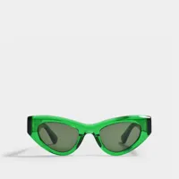 lunettes de soleil en acétate vert