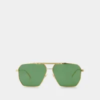 lunettes de soleil en métal doré/vert