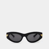 lunettes de soleil - bottega veneta - acétate - noir/gris