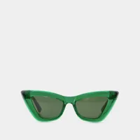 lunettes de soleil - bottega veneta - acétate - vert