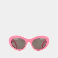 lunettes de soleil - balenciaga - rose/gris