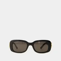 lunettes de soleil - balenciaga - noir/gris