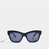 lunettes de soleil en acétate bleu