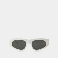 lunettes de soleil - balenciaga - acétate - blanc