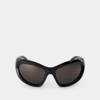 lunettes de soleil - balenciaga - bio injection - noir/gris