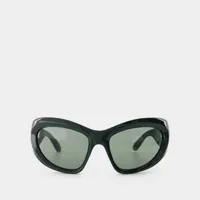 lunettes de soleil - balenciaga - bio injection - vert