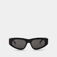 lunettes de soleil - balenciaga - acétate - noir/doré/gris