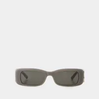 lunettes de soleil - balenciaga - acétate - gris/argenté