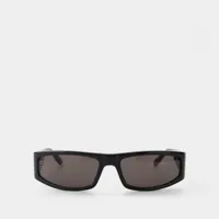 lunettes de soleil techno en acétate noir