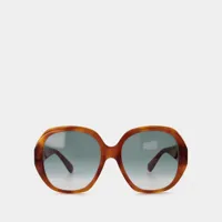 lunettes de soleil en acétate marron/gris