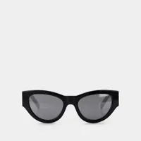 lunettes de soleil en acétate noir/argenté